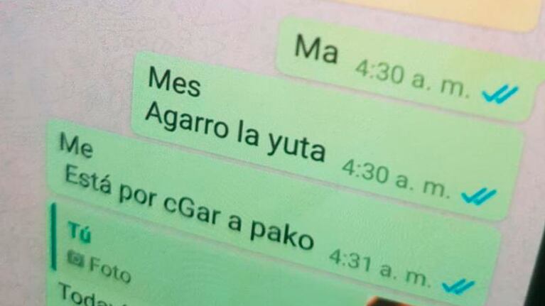 "Ma, me agarró la yuta. Me está por cagar a palo": el mensaje de WhatsApp que alcanzó a mandar el adolescente, una prueba clave.