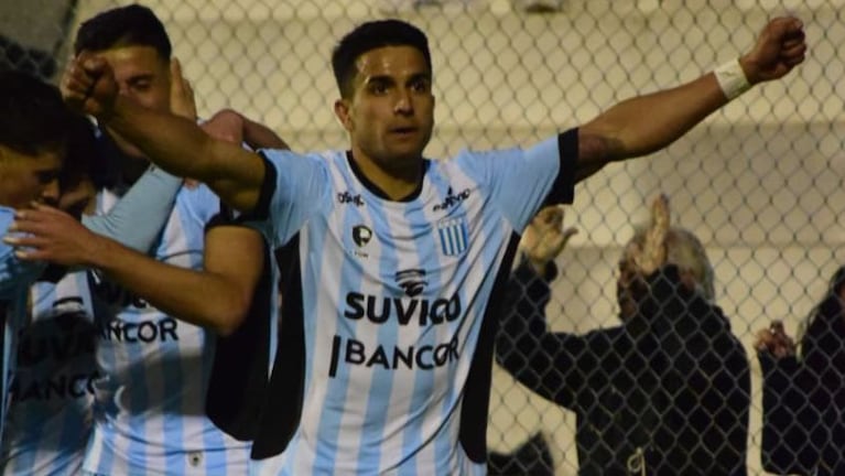 Machado marcó el gol de Racing en el triunfo ante Patronato.