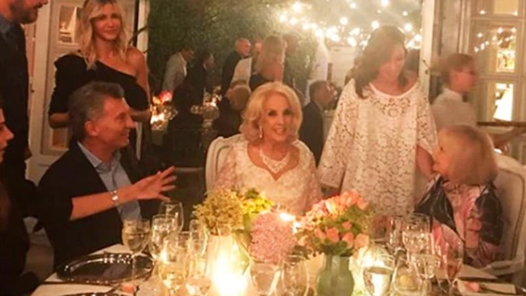 Macri, Awada, Vidal y Tinelli celebraron los 91 años de Mirtha Legrand