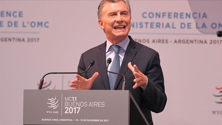 Macri dio su discurso de inauguración en el Centro Cultural Kirchner.