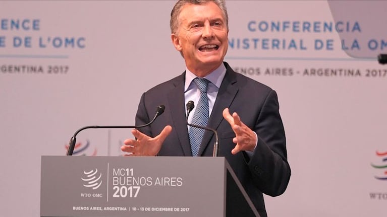 Macri dio su discurso de inauguración en el Centro Cultural Kirchner.