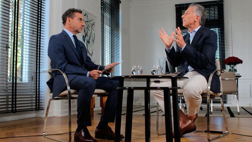 Macri, entrevistado por Majul.