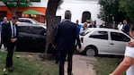 Macri fue fotografiado saliendo de la vivienda. / Foto: La Voz del Interior