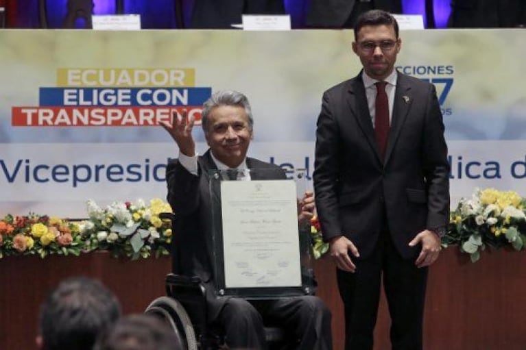 Macri fue recibido por Luis Juez en Ecuador