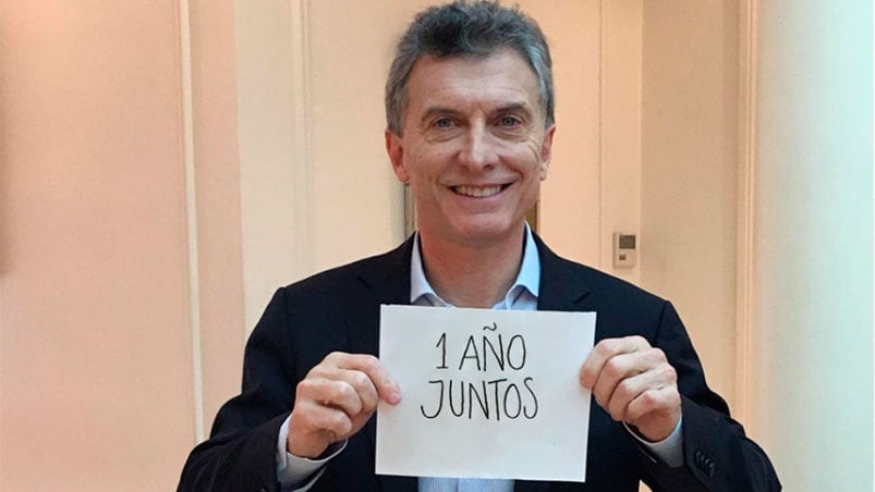 Macri había calificado con un ocho su primer año en el Gobierno. 