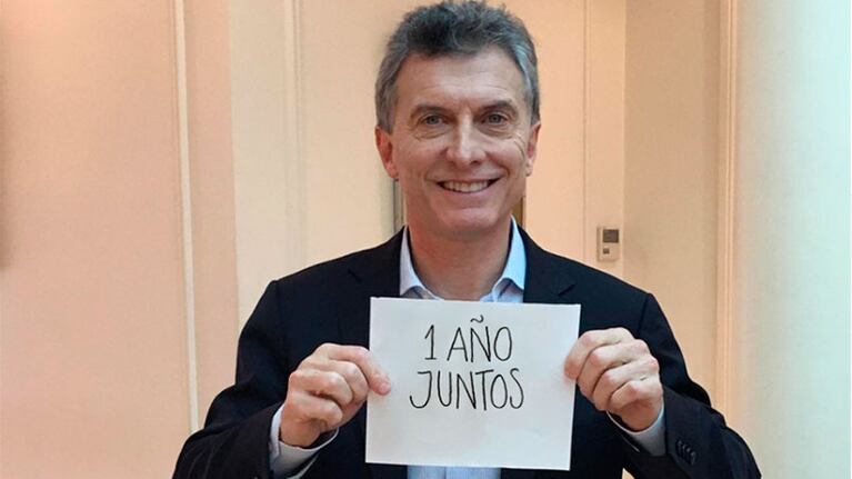 Macri había calificado con un ocho su primer año en el Gobierno.