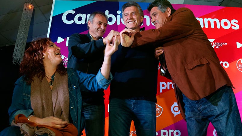 Macri, Michetti, Romero y Baldassi celebraron en Villa Allende. Foto: Prensa PRO.