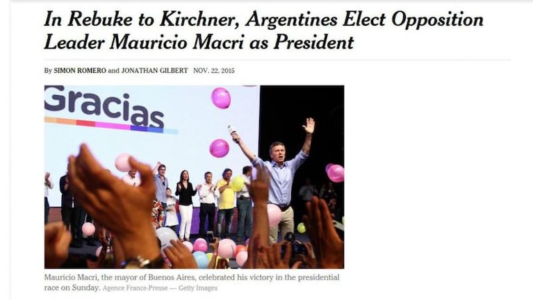 Macri presidente, en los diarios del mundo