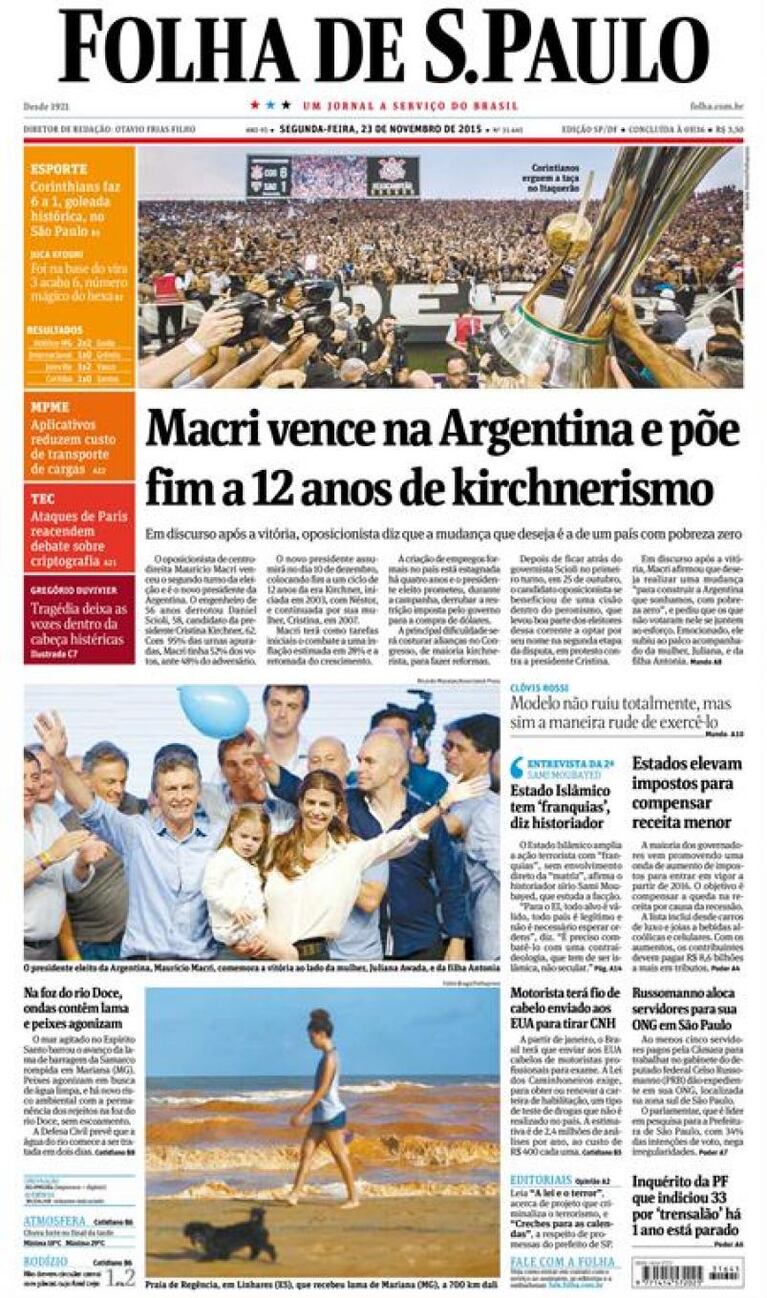 Macri presidente, en los diarios del mundo