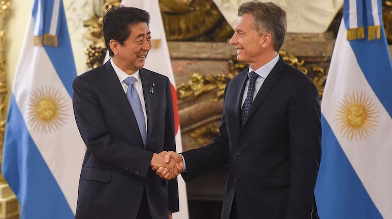 Macri se reencuentra con el primer ministro japonés. 