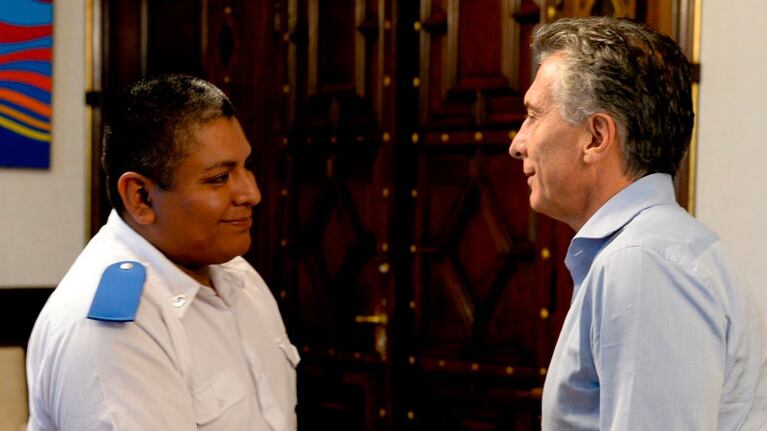 Macri y Chocobar estuvieron reunidos durante media hora.