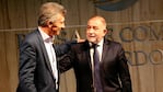 Macri y Juez se presentaron en la Bolsa de Comercio.