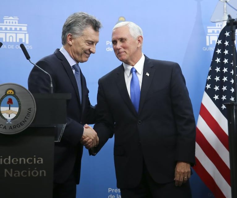 Macri y Pence destacaron los "lazos estrechos" entre los países