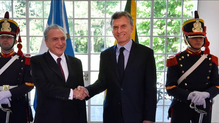 Macri y Temer, en su encuentro en la Quinta de Olivos.