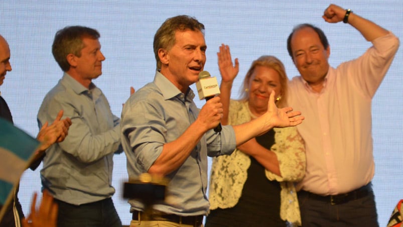 Macri y todo Cambiemos festejaron la victoria. Foto: Lucio Casalla / ElDoce.tv