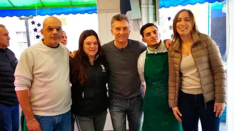 Macri y Vidal visitaron la carnicería donde compra el padre de la gobernadora.