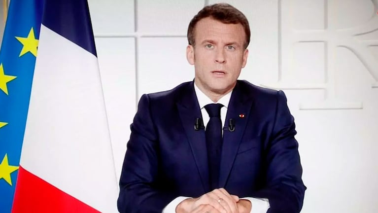 Macron anunció por tv las nuevas restricciones.