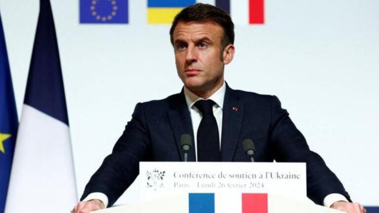 Macron habló de la posibilidad de enviar tropas occidentales a Ucrania.