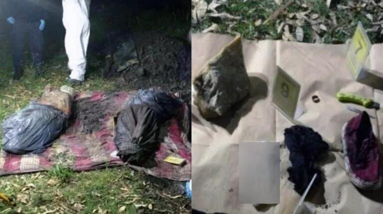 Madre e hija estaban enterradas en el patio de una casa