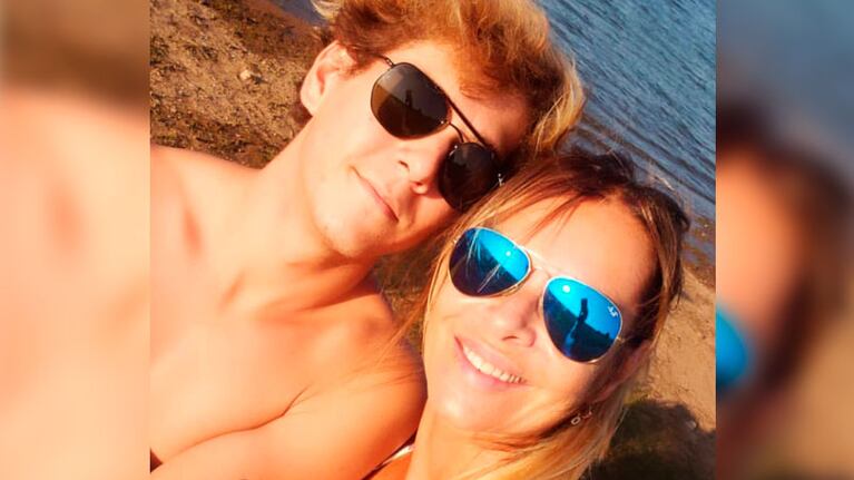 Madre e hijo en el lago Los Molinos.