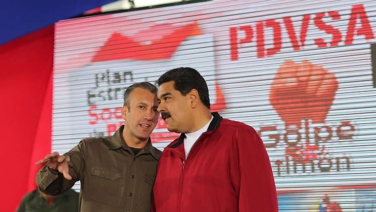 Maduro, junto a su vice sospechado por narcotráfico, Tareck El Aissami.