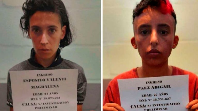 Magadalena Espósito y Abigail Páez, las dos acusadas por el brutal crimen del nene.
