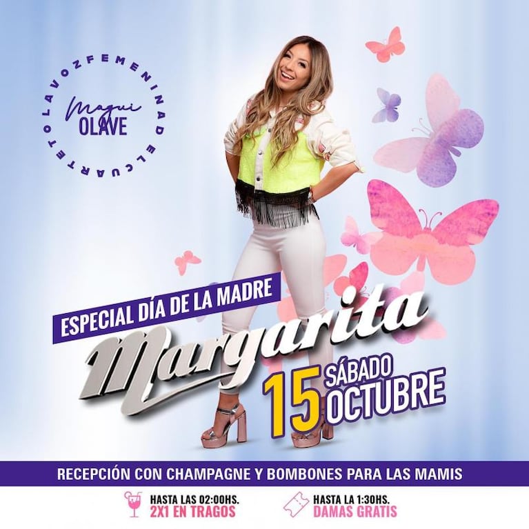 Magui Olave celebra el Día de la Madre con su show en Margarita