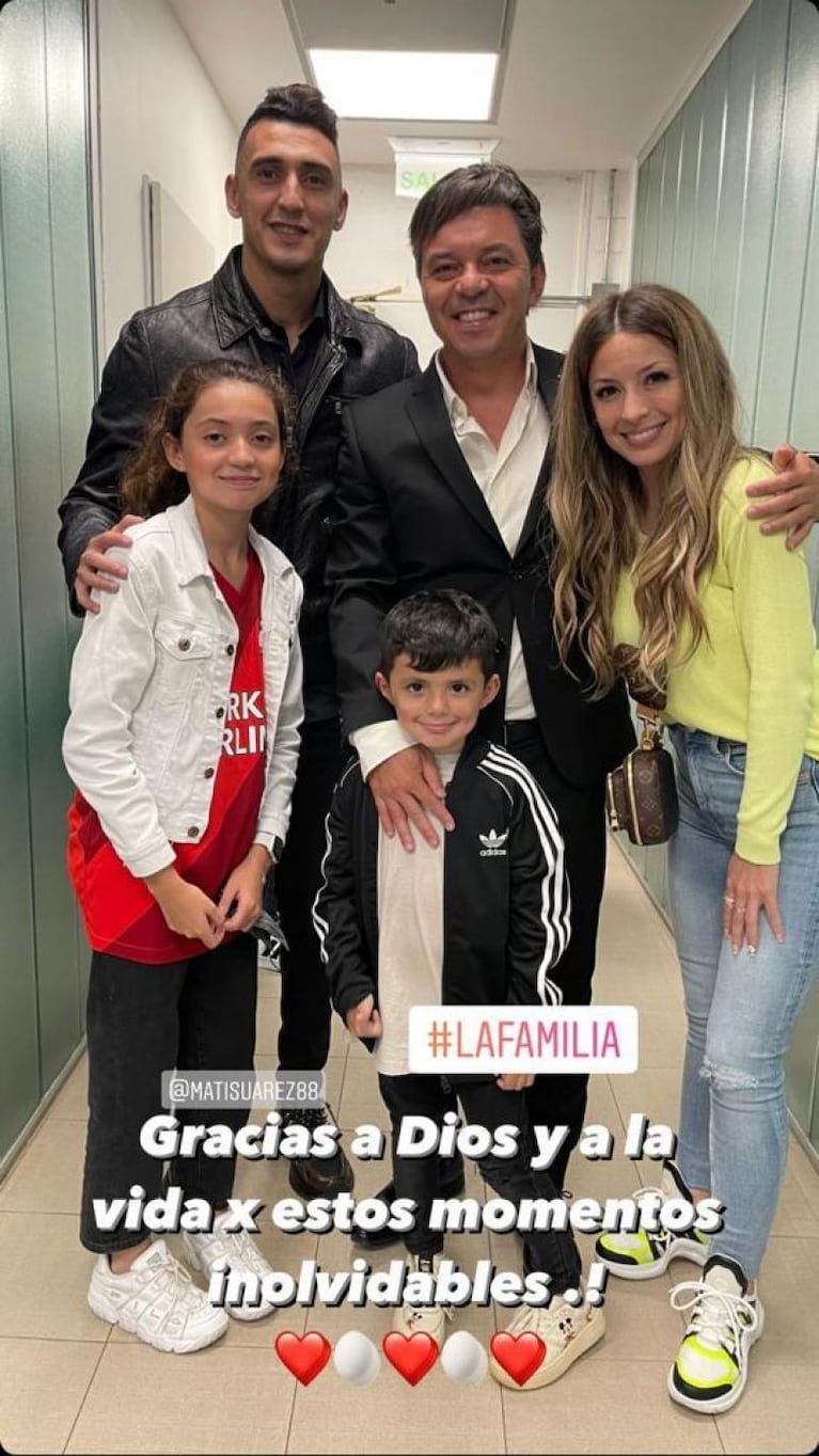 Magui Olave con Marcelo Gallardo en la fiesta de River por el 9/12 