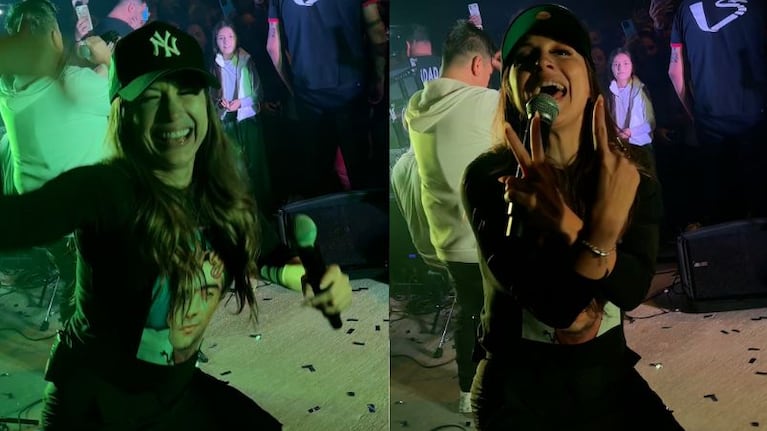 Magui Olave en su show en Barrio Ferreyra.