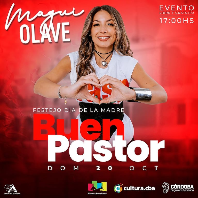 Magui Olave festejará el Día de la Madre con un show gratuito en el Paseo del Buen Pastor