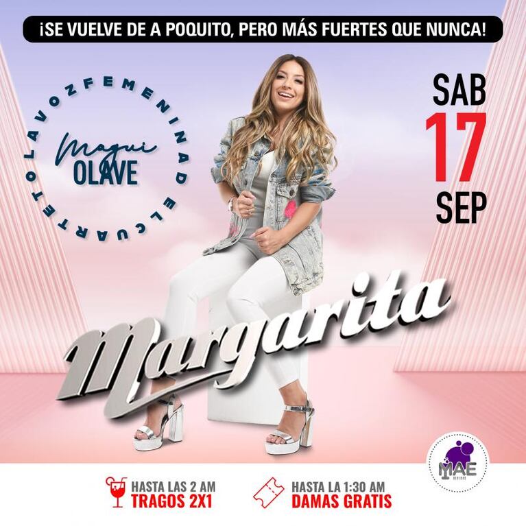 Magui Olave regresa a Margarita tras su descompensación