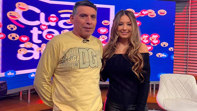 Magui Olave y su papá en el homenaje de Cuarteteando a Rodrigo Bueno.
