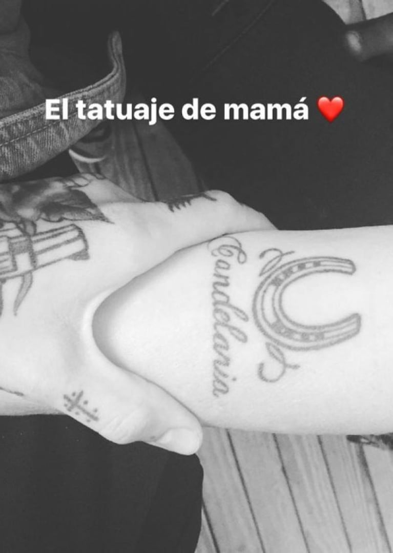 ¡Mamá también! El tatuaje de la madre de Cande Tinelli