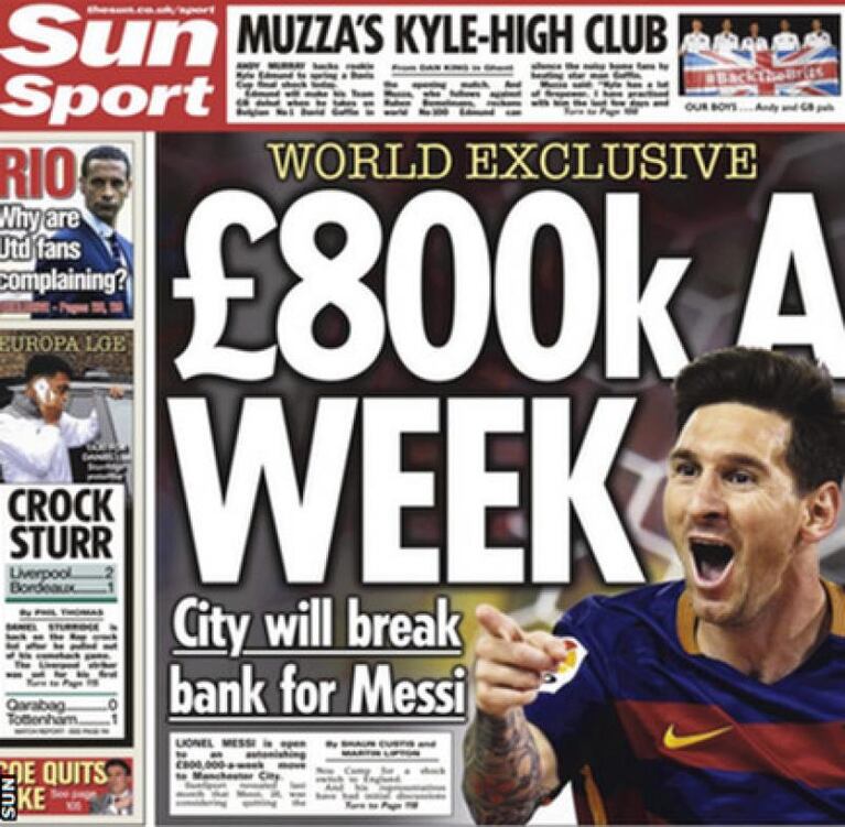 Manchester City ofrece una "obscenidad" a Messi