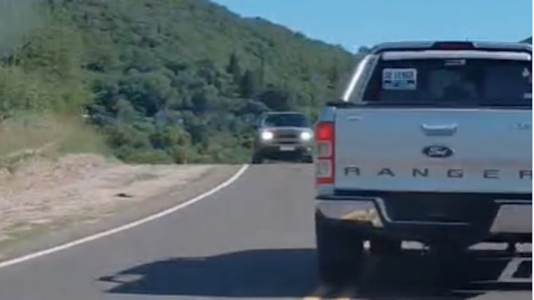 Maniobra imprudente en una ruta turística de Córdoba.