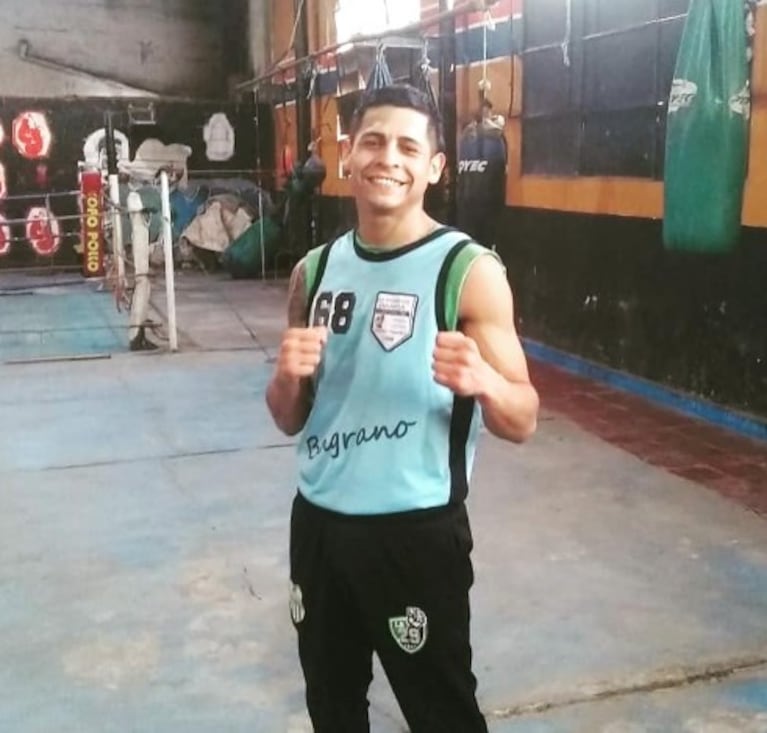 Mansilla en el gimnasio de Argüello Juniors.