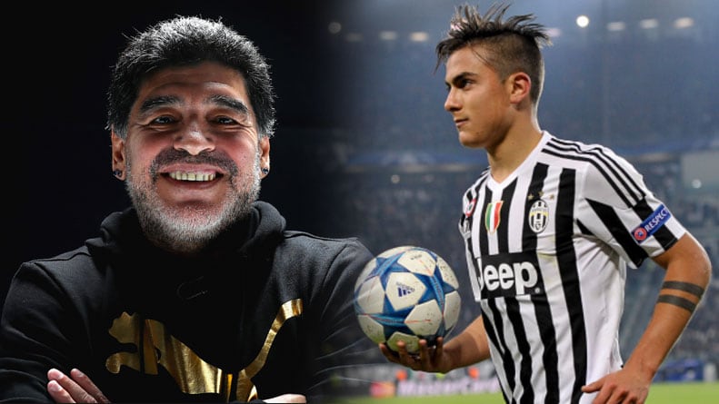 Maradona le respondió a la familia Dybala. 