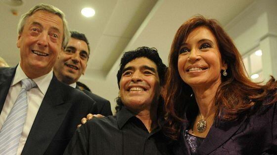 Maradona y Cristina Kirchner.