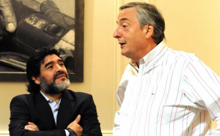 Maradona y Néstor Kirchner.