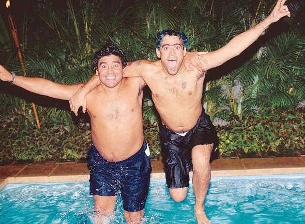 Maradona y Rodrigo en Cuba (Año 2000).