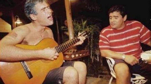 Maradona y Rodrigo en Cuba (Año 2000).