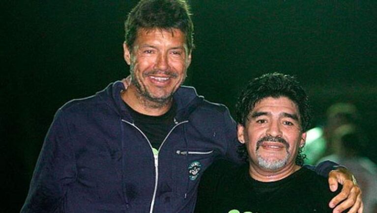 Maradona y Tinelli, cuando eran íntimos amigos.