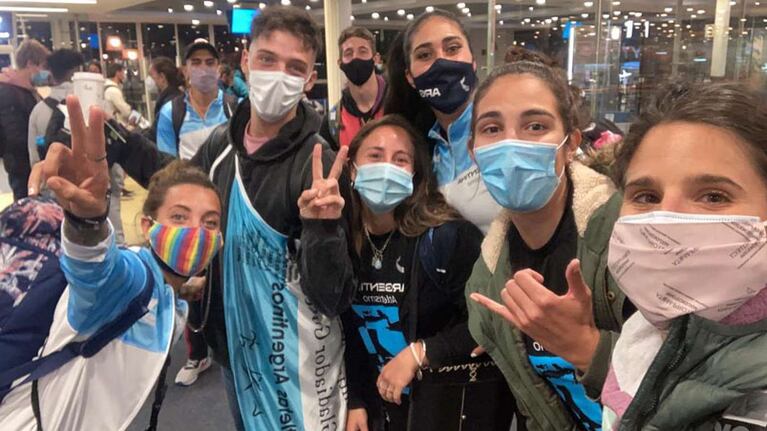 Maratea siendo uno más de la delegación nacional.