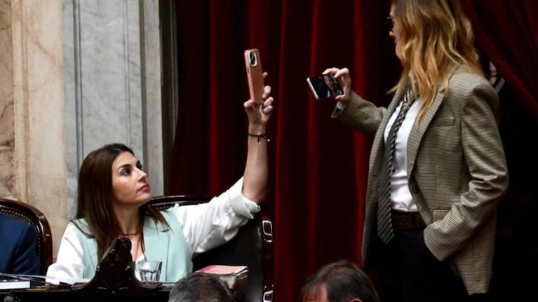 Marcela Pagano y el cruce con Lilia Lemoine en el congreso.