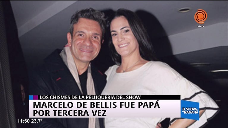 Marcelo De Bellis tuvo a su tercer hijo