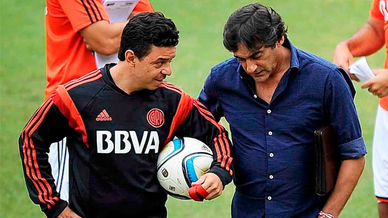 Marcelo Gallardo junto a Enzo Francescoli.