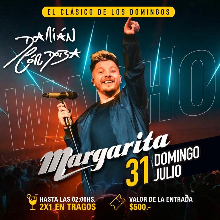 Margarita Disco presenta su agenda de la semana a puro cuarteto