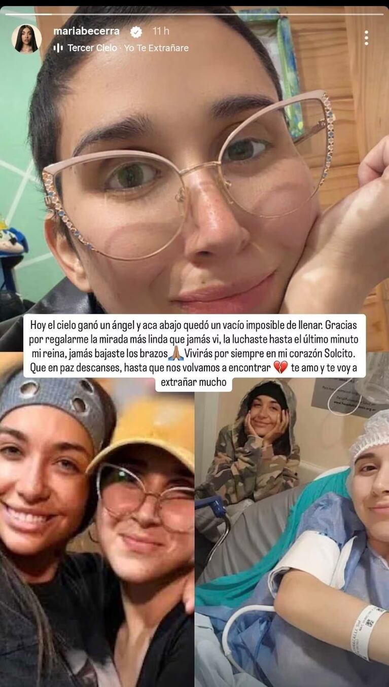 María Becerra le dedicó sentidas palabras a una fan que falleció de cáncer.