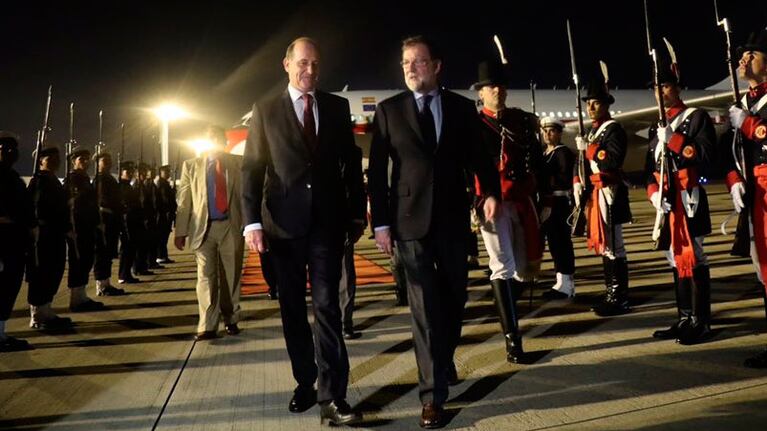 Mariano Rajoy arribó el lunes a la noche a Ezeiza.