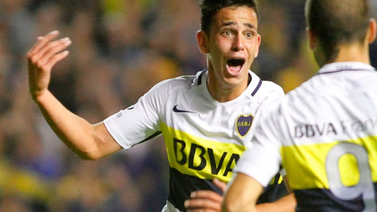 Maroni y la emoción del primer gol en La Bombonera.